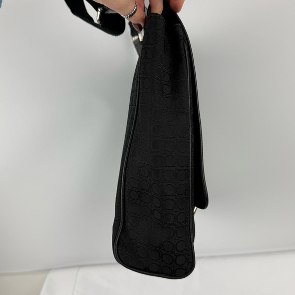 Authentic Salvatore Ferragamo Large Canvas Crossbody Messenger Bag – Black - Picture 5 of 14